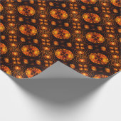 Gouden moderne boho elegante abstracte kunstpatroo cadeaupapier (Hoek)