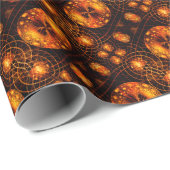 Gouden moderne boho elegante abstracte kunstpatroo cadeaupapier (Rol Hoek)