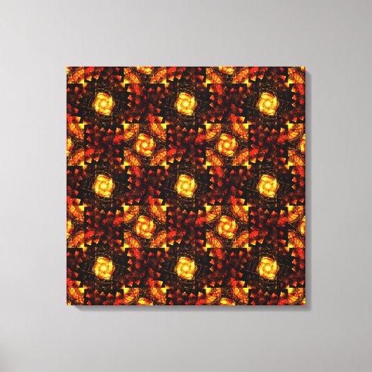 Gouden Moderne Boho Elegante Abstracte Kunstpatroo Canvas Afdruk (Voorkant)