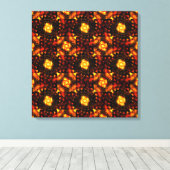 Gouden Moderne Boho Elegante Abstracte Kunstpatroo Canvas Afdruk (Insitu (Houten vloer))