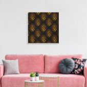 Gouden Moderne Boho Elegante Abstracte Kunstpatroo Canvas Afdruk (Insitu (Woonkamer))