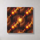 Gouden Moderne Boho Elegante Abstracte Kunstpatroo Canvas Afdruk (Voorkant)