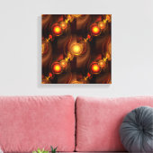 Gouden Moderne Boho Elegante Abstracte Kunstpatroo Canvas Afdruk (Insitu (Woonkamer))