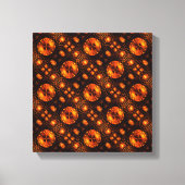 Gouden moderne boho elegante abstracte kunstpatroo canvas afdruk (Voorkant)