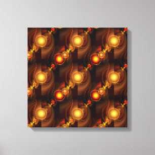 Gouden Moderne Boho Elegante Abstracte Kunstpatroo Canvas Afdruk