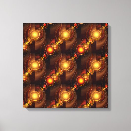 Gouden Moderne Boho Elegante Abstracte Kunstpatroo Canvas Afdruk (Voorkant)