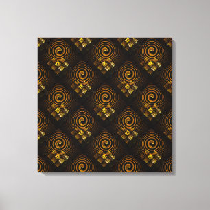 Gouden moderne boho elegante abstracte kunstpatroo canvas afdruk