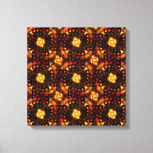 Gouden moderne boho elegante abstracte kunstpatroo canvas afdruk