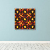 Gouden moderne boho elegante abstracte kunstpatroo canvas afdruk (Insitu (Houten vloer))