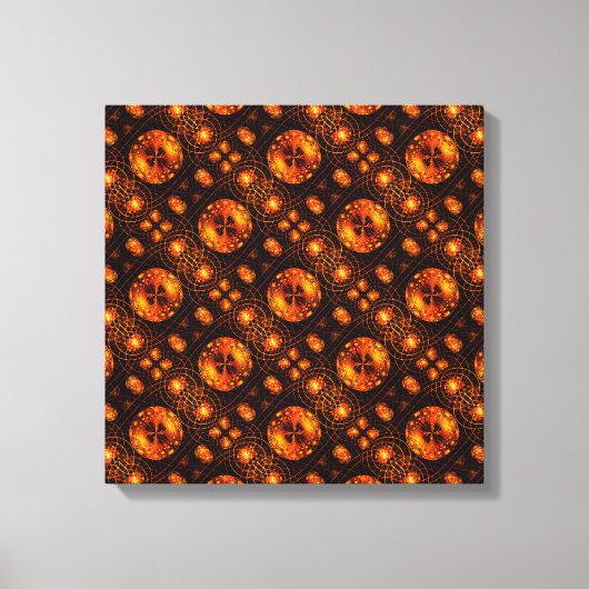 Gouden moderne boho elegante abstracte kunstpatroo canvas afdruk (Voorkant)