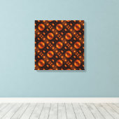 Gouden moderne boho elegante abstracte kunstpatroo canvas afdruk (Insitu (Houten vloer))
