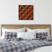 Gouden moderne boho elegante abstracte kunstpatroo canvas afdruk (Insitu (Slaapkamer))