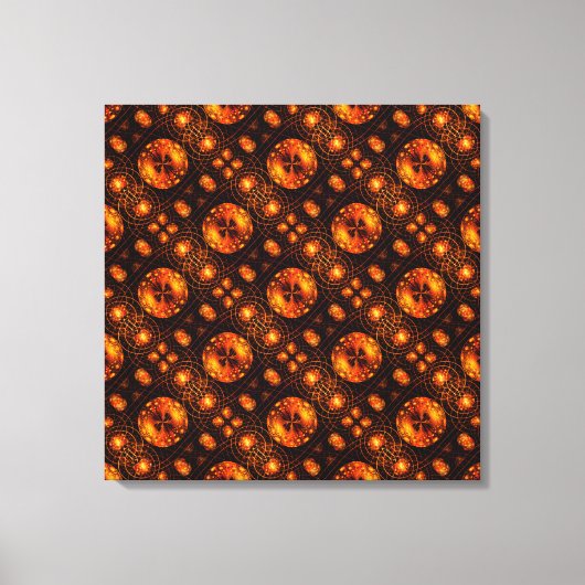 Gouden Moderne Boho Elegante Abstracte Kunstpatroo Canvas Afdruk (Voorkant)