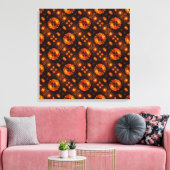 Gouden Moderne Boho Elegante Abstracte Kunstpatroo Canvas Afdruk (Insitu (Woonkamer))
