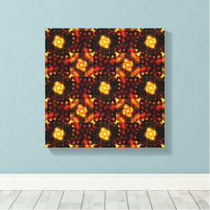 Gouden moderne boho elegante abstracte kunstpatroo canvas afdruk