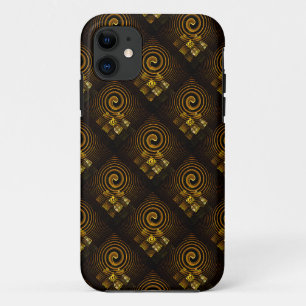 Gouden Moderne Boho Elegante Abstracte Kunstpatroo Case-Mate iPhone Case