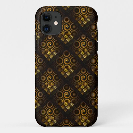 Gouden Moderne Boho Elegante Abstracte Kunstpatroo Case-Mate iPhone Case (Achterkant)