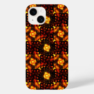 Gouden Moderne Boho Elegante Abstracte Kunstpatroo Case-Mate iPhone 14 Hoesje