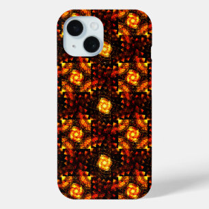Gouden moderne boho elegante abstracte kunstpatroo iPhone 15 case