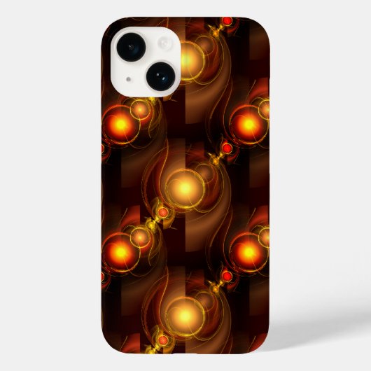 Gouden Moderne Boho Elegante Abstracte Kunstpatroo Case-Mate iPhone Case (Achterkant)
