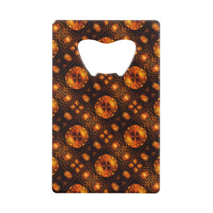 Gouden moderne boho elegante abstracte kunstpatroo creditkaart flessenopener
