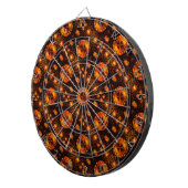 Gouden Moderne Boho Elegante Abstracte Kunstpatroo Dartbord (Voorkant Rechts)