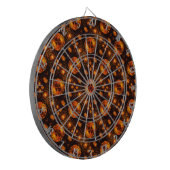Gouden Moderne Boho Elegante Abstracte Kunstpatroo Dartbord (Voorkant Links)