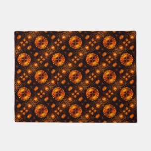 Gouden Moderne Boho Elegante Abstracte Kunstpatroo Deurmat