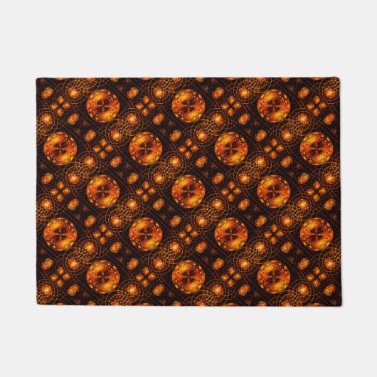 Gouden Moderne Boho Elegante Abstracte Kunstpatroo Deurmat (Voorkant)