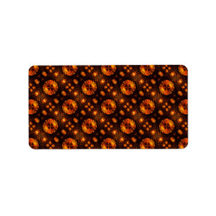 Gouden moderne boho elegante abstracte kunstpatroo etiket