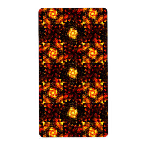 Gouden moderne boho elegante abstracte kunstpatroo etiket