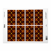 Gouden moderne boho elegante abstracte kunstpatroo etiket (Full Sheet)