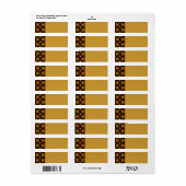 Gouden moderne boho elegante abstracte kunstpatroo etiket (Full Sheet)