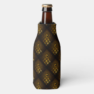 Gouden moderne boho elegante abstracte kunstpatroo flesjeskoeler