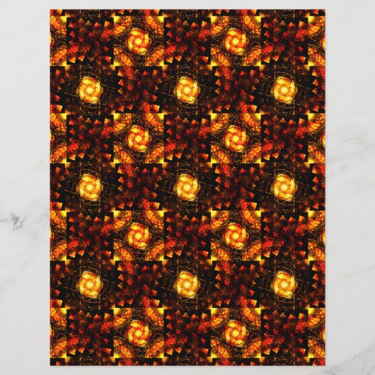 Gouden moderne boho elegante abstracte kunstpatroo flyer (Voorkant)