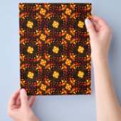 Gouden moderne boho elegante abstracte kunstpatroo flyer (Hand)
