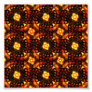 Gouden Moderne Boho Elegante Abstracte Kunstpatroo Foto Afdruk