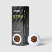 Gouden moderne boho elegante abstracte kunstpatroo golfballen (Verpakking)