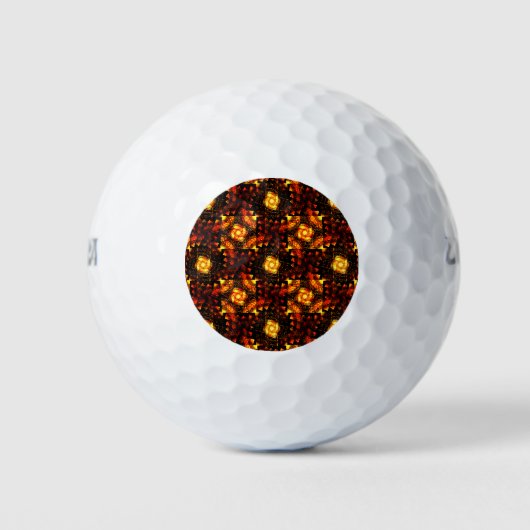 Gouden moderne boho elegante abstracte kunstpatroo golfballen (Voorkant)