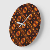Gouden Moderne Boho Elegante Abstracte Kunstpatroo Grote Klok (Hoek)