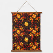 Gouden moderne boho elegante abstracte kunstpatroo hangend wandkleed (Voorkant)