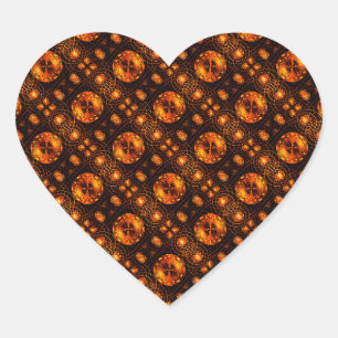 Gouden moderne boho elegante abstracte kunstpatroo hart sticker