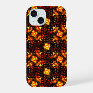 Gouden moderne boho elegante abstracte kunstpatroo iPhone 15 case