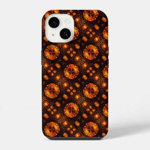 Gouden Moderne Boho Elegante Abstracte Kunstpatroo iPhone 14 Hoesje