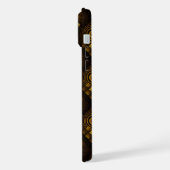 Gouden moderne boho elegante abstracte kunstpatroo iPhone hoesje (Linkerkant)