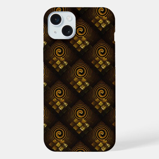 Gouden moderne boho elegante abstracte kunstpatroo iPhone hoesje (Achterkant)
