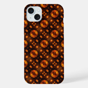 Gouden moderne boho elegante abstracte kunstpatroo iPhone 15 plus case