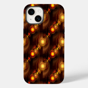Gouden Moderne Boho Elegante Abstracte Kunstpatroo iPhone 14 Hoesje