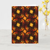 Gouden Moderne Boho Elegante Abstracte Kunstpatroo Kaart (Gele Bloem)