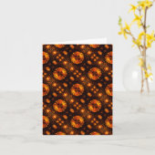 Gouden moderne boho elegante abstracte kunstpatroo kaart (Gele Bloem)